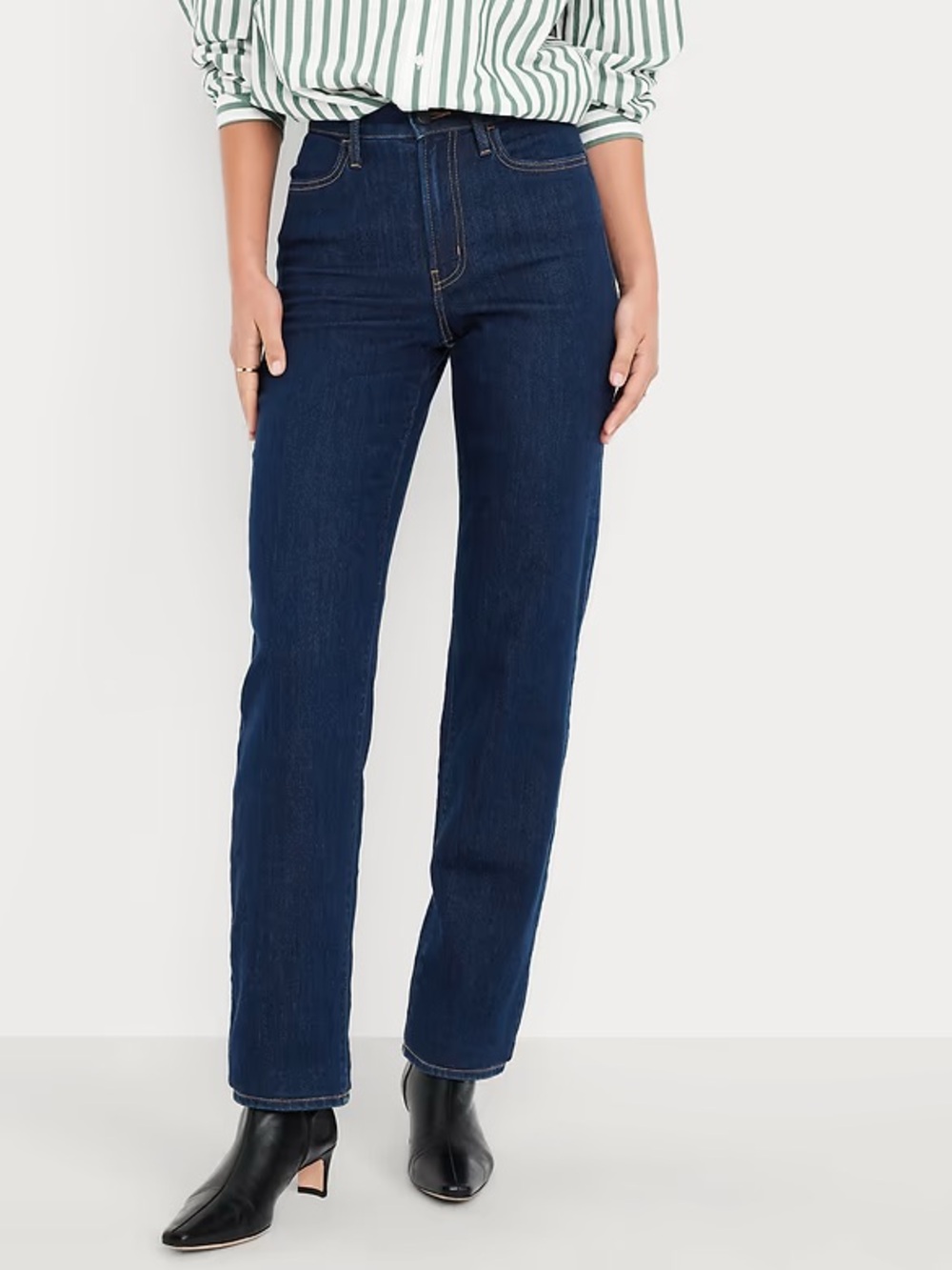 Old navy high rise indigo straight jeans